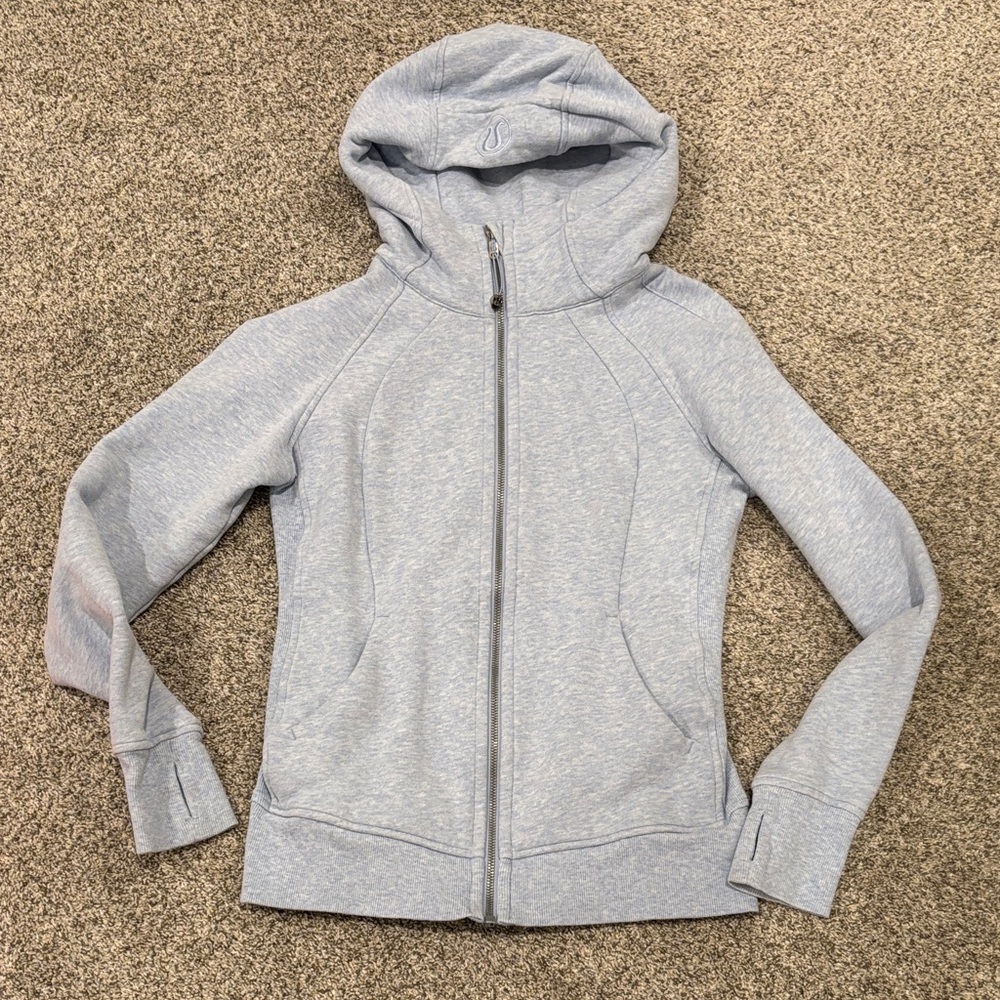 Lululemon heather blue Zip-Up Hoodie